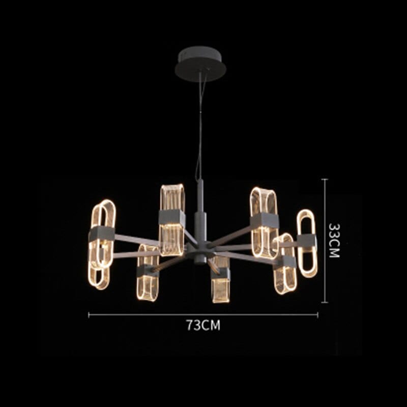 Lustre design Nevis avec abat-jours ajustables transparents | Marco Lucetti