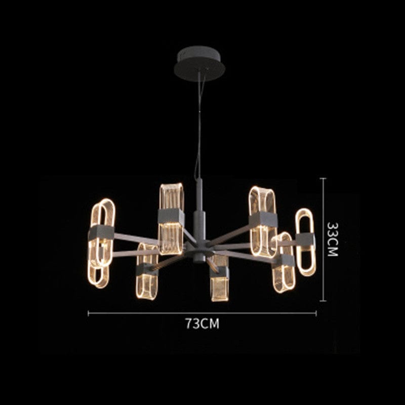 Lustre design Nevis avec abat-jours ajustables transparents | Marco Lucetti