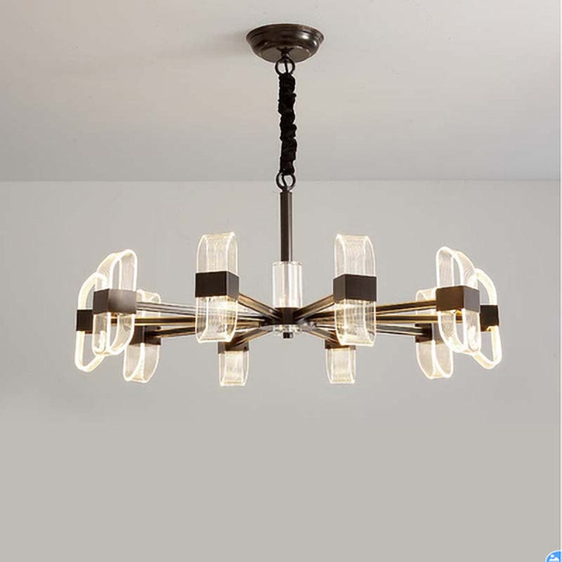 Lustre design Nevis avec abat-jours ajustables transparents | Marco Lucetti