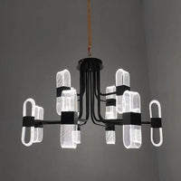 Lustre design Nevis avec abat-jours ajustables transparents | Marco Lucetti