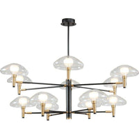 Lustre Design Noir & Doré en Verre Light | Marco Lucetti