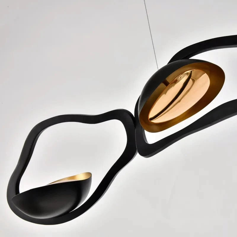 Lustre design noir et cuivre contemporain | Marco Lucetti