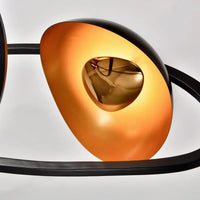 Lustre design noir et cuivre contemporain | Marco Lucetti