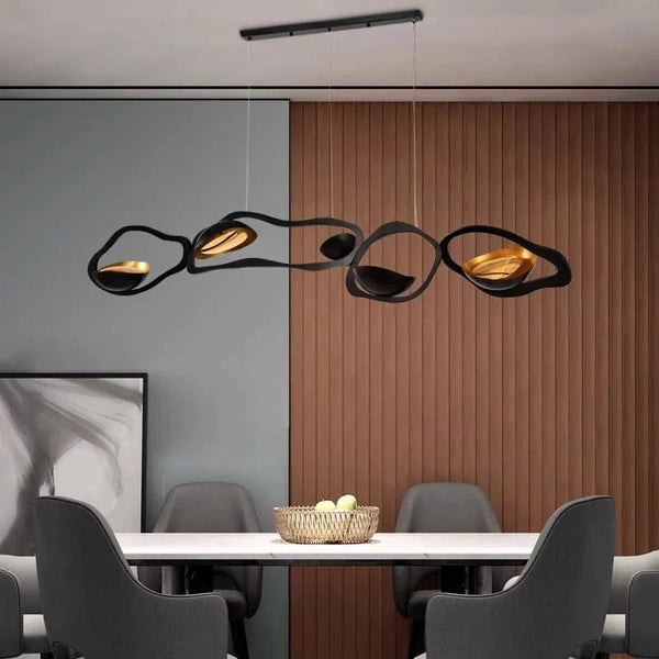 Lustre design noir et cuivre contemporain | Marco Lucetti