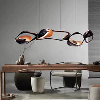 Lustre design noir et cuivre contemporain | Marco Lucetti