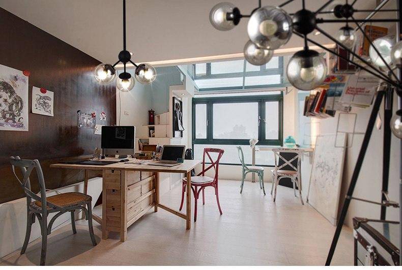 Lustre design noir Livewin | Marco Lucetti