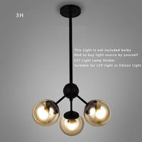 Lustre design noir Livewin | Marco Lucetti 3 lampes