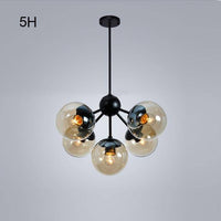 Lustre design noir Livewin | Marco Lucetti 5 lampes