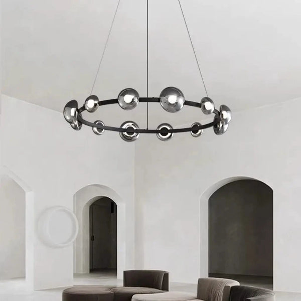 Lustre Design Nordique Cuivre et Verre Moderne pour Salle à Manger, Chambre ou Bureau - Luminaire Minimaliste | Marco Lucetti