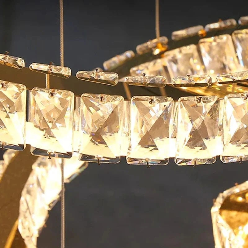 Lustre design Nordique décor maison salle à manger éclairage intérieur cristal - Salon glamour | Marco Lucetti