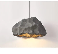 Lustre design nordique : lampe personnalisée en micro ciment façon roche, style japonais | Marco Lucetti