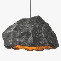 Lustre design nordique : lampe personnalisée en micro ciment façon roche, style japonais | Marco Lucetti