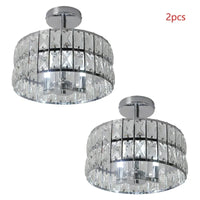 Lustre design nordique : Plafonniers pour chambre, couloir et vestiaire | Marco Lucetti Argenté 2pcs / Blanc froid