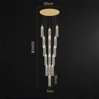 Lustre design Nordique - Suspensions dorées tombantes | Marco Lucetti 16 têtes / Blanc chaud