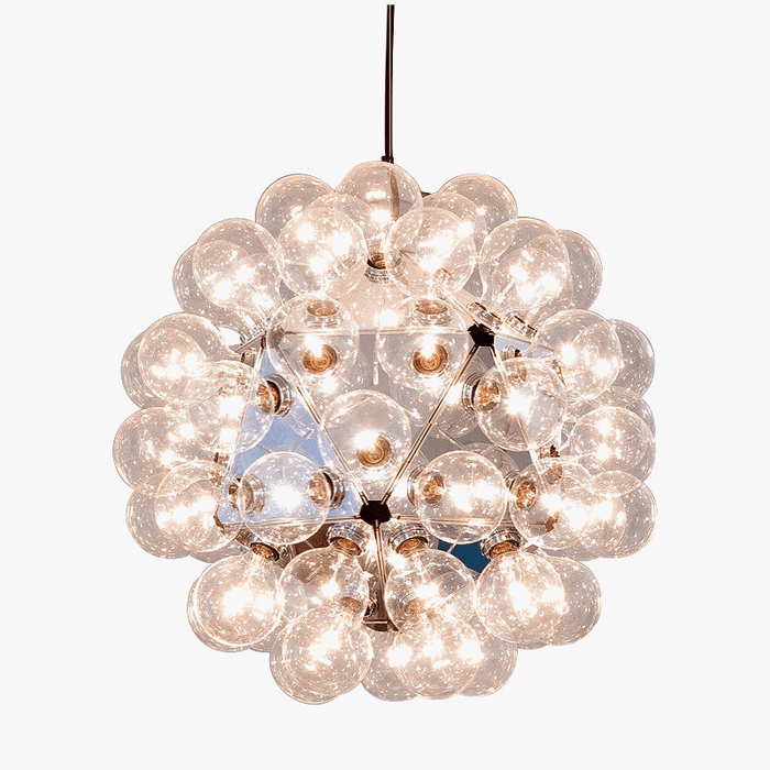 Lustre design Nordique Taraxacum avec bulles de lumière en verre pour la cuisine, le salon, la salle à manger ou le bar | Marco Lucetti