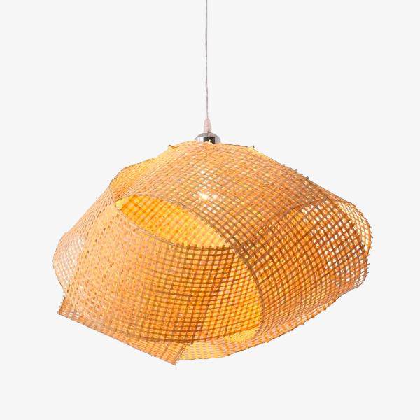 Lustre nuage en bambou Tatami - Design entrelacé