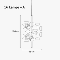 Lustre Design Postmoderne Noir et Blanc pour Salon, Restaurant, Hôtel - Éclairage LED Art Décoratif | Marco Lucetti