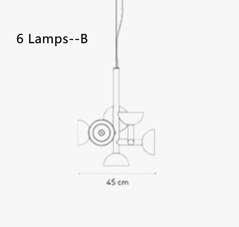 Lustre Design Postmoderne Noir et Blanc pour Salon, Restaurant, Hôtel - Éclairage LED Art Décoratif | Marco Lucetti