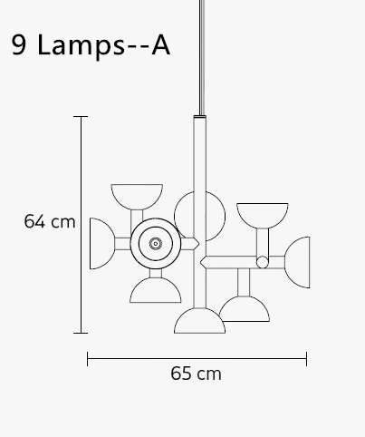Lustre Design Postmoderne Noir et Blanc pour Salon, Restaurant, Hôtel - Éclairage LED Art Décoratif | Marco Lucetti