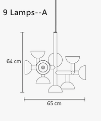 Lustre Design Postmoderne Noir et Blanc pour Salon, Restaurant, Hôtel - Éclairage LED Art Décoratif | Marco Lucetti