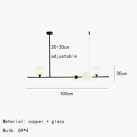 Lustre design réglable en hauteur avec anneaux cuivrés et verre blanc | Marco Lucetti