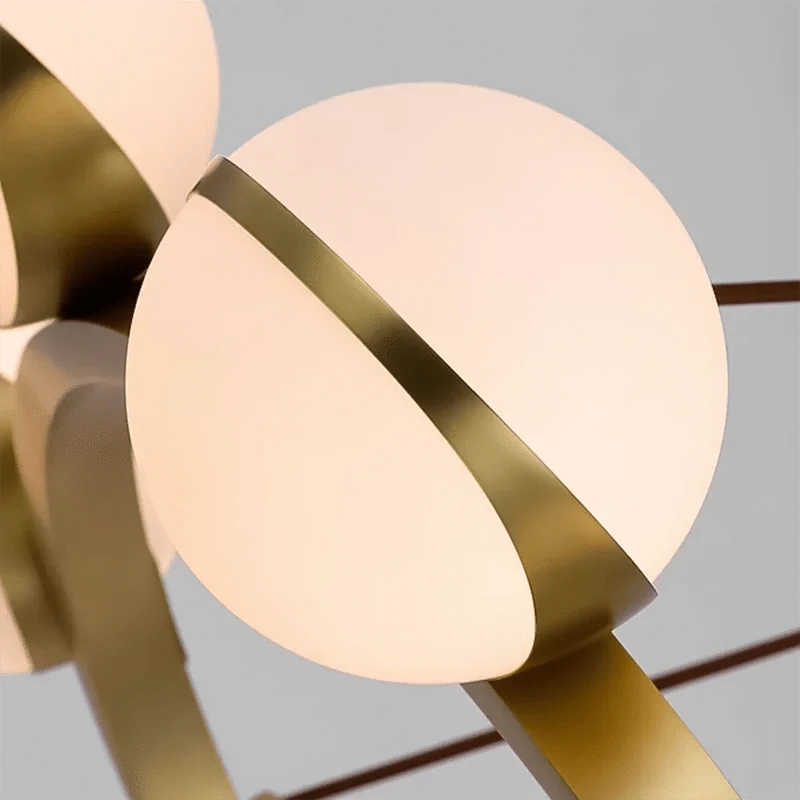 Lustre design rond illuminé par des boules LED | Marco Lucetti