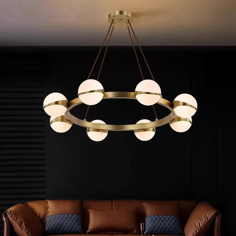 Lustre design rond illuminé par des boules LED | Marco Lucetti