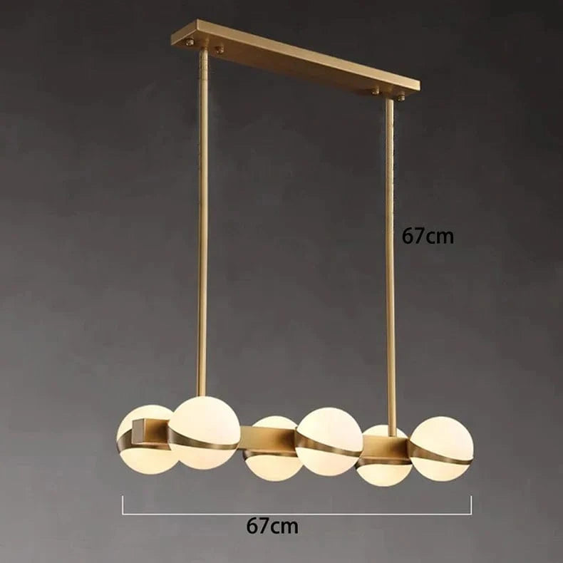 Lustre design rond illuminé par des boules LED | Marco Lucetti C 6 têtes / Blanc froid