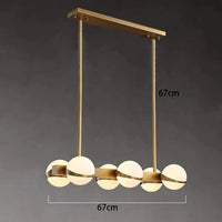 Lustre design rond illuminé par des boules LED | Marco Lucetti C 6 têtes / Blanc froid