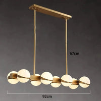 Lustre design rond illuminé par des boules LED | Marco Lucetti C 8 têtes / Blanc froid