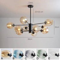 Lustre design "VerreBall". | Marco Lucetti Noir - 10 lampes / A