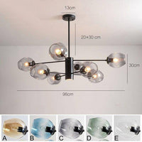 Lustre design "VerreBall". | Marco Lucetti Noir - 8 lampes / A