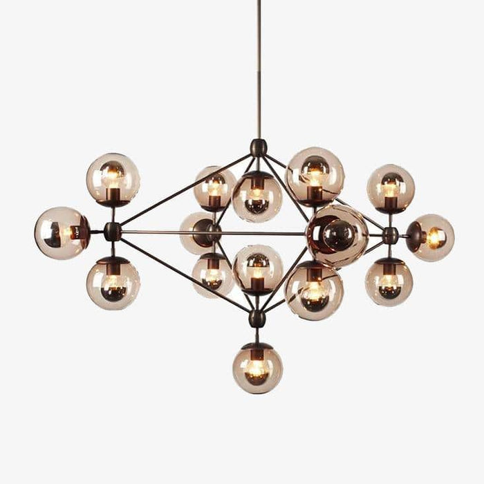 Lustre Vintage Loft avec Boules en Verre Ball