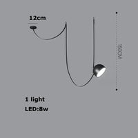 Lustre Dimmable LED Suspension - Éclairage Luminaire Intérieur de Haute Qualité | Marco Lucetti 1 lumière / Ceinture orange / Abat-jour 30cm | Lumière tricolore