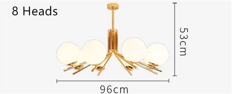 Lustre doré à boules LED | Marco Lucetti