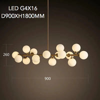 Lustre doré de luxe avec boule en verre et corps doré innovant | Marco Lucetti