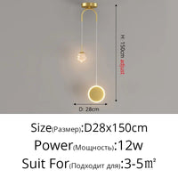 Lustre Double Tête Nordique Moderne Minimaliste Élégant | Marco Lucetti