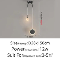 Lustre Double Tête Nordique Moderne Minimaliste Élégant | Marco Lucetti