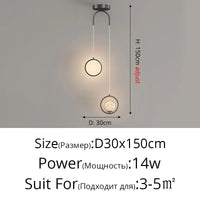 Lustre Double Tête Nordique Moderne Minimaliste Élégant | Marco Lucetti