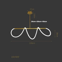 Lustre élégant et moderne au design nordique pour restaurant. | Marco Lucetti 1 socle 110cm / Blanc froid