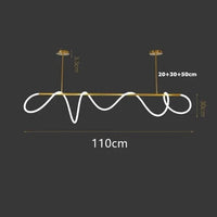 Lustre élégant et moderne au design nordique pour restaurant. | Marco Lucetti 2 socles 110cm / Blanc froid