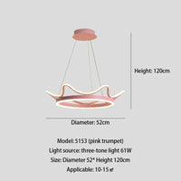 Lustre en acier inoxydable LED Nordique Moderne Rose Gold Bande Couronne pour Chambre d'Enfant | Marco Lucetti Rose Dia52cm / Lumière trichromatique