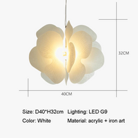 Lustre en acrylique nordique avec suspension LED papillon
