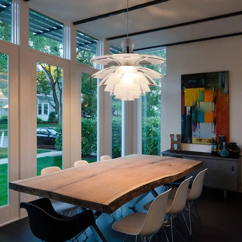 Lustre en acrylique/verre moderne LED "Pomme de Pin" | Marco Lucetti