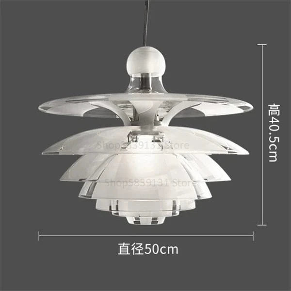 Lustre en acrylique/verre moderne LED "Pomme de Pin" | Marco Lucetti Pomme de pin en verre