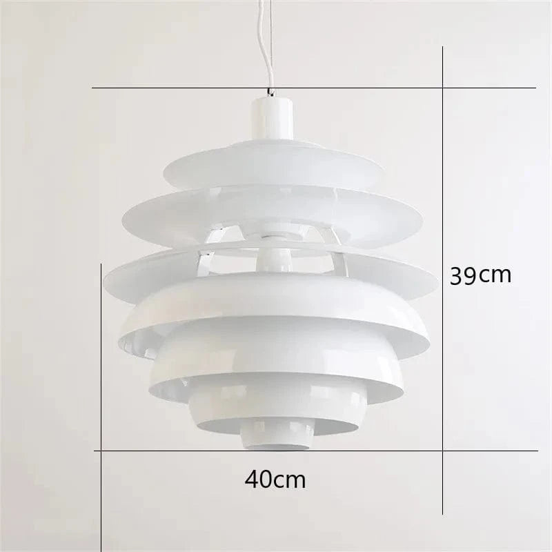 Lustre en aluminium nordique design postmoderne | Marco Lucetti Blanc Blanc