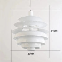 Lustre en aluminium nordique design postmoderne | Marco Lucetti Blanc Blanc