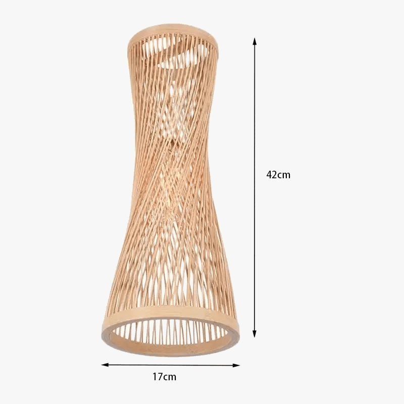 Lustre en bambou de style chinois, tissé à la main | Marco Lucetti