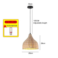 Lustre en bambou de style chinois, tissé à la main | Marco Lucetti 26x26