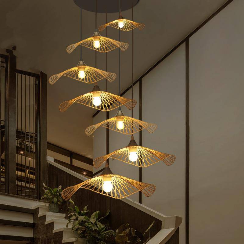 Lustre en bambou japonais Saucer.getenvoi(JSON.stringify({ title: "Suspension japonaise Saucer en bambou" })) | Marco Lucetti